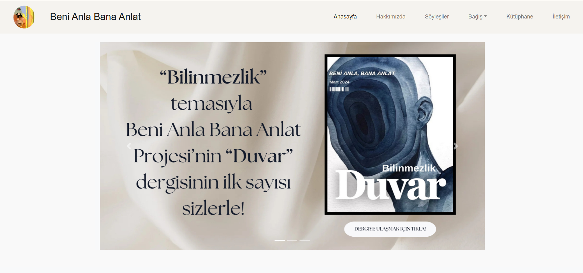 Beni Anla Bana Anlat Kurumsal Web Sitesi
